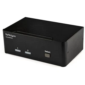 StarTech.com Commutateur KVM DisplayPort 2 ports - Double moniteur - 4K 60 - avec Audi... - Photo 1/9