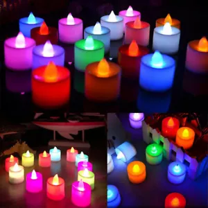 LED Tea Light Tealight Candle Flameless Wedding Decoration Batteries Included - Picture 1 of 30