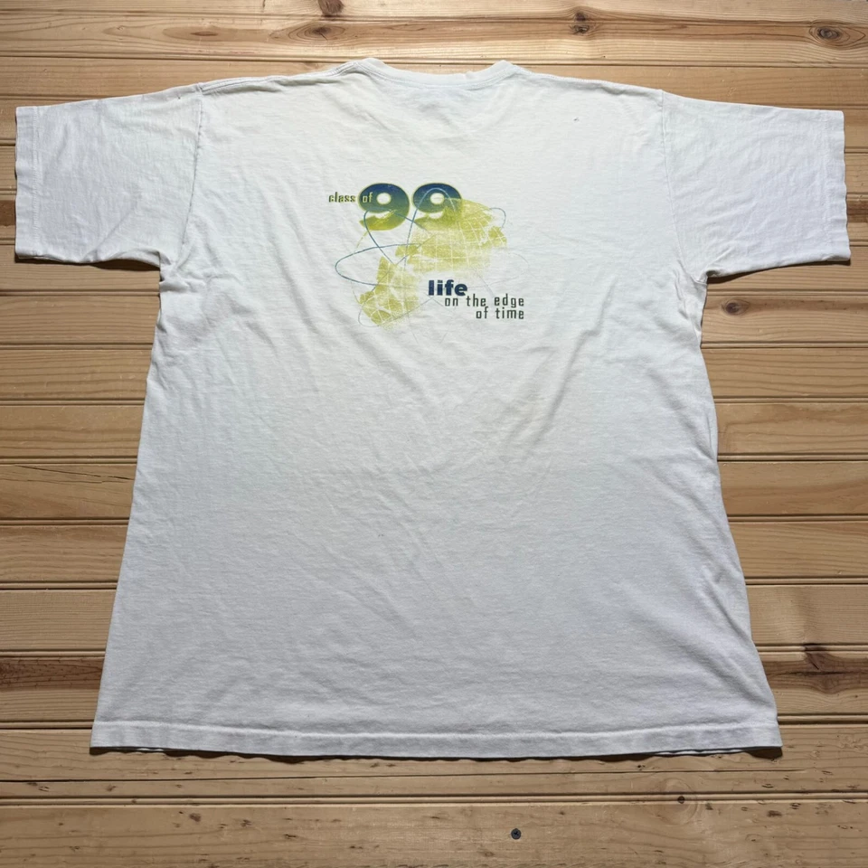 复古 90 年代 Y2K Jostens 99 级时间边缘图形衬衫 XL 码 — 第 1/4 张图片