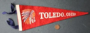1940-50s Era Toledo Ohio Regal Looking Native American Indian pennant VINTAGE--- - Picture 1 of 1