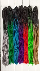 DreadLab - Soft Style Ombre Double Ended Synthetic Dreadlocks (Pack of 10) 55 cm - Picture 1 of 19