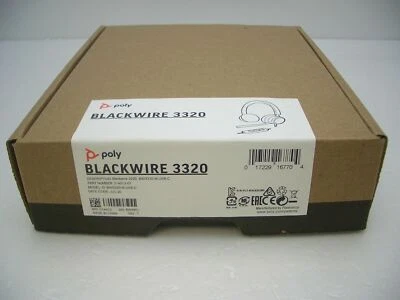 POLY Blackwire 3320 BW3320-M Stereo USB-C Noise-canceling Mic PC Headset NEW - Image 1 of 2