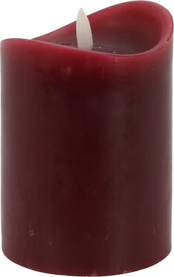LED Candle Flameless Flickering Dark Red with Timer Battery Operated Tea Light - Image 1 of 4