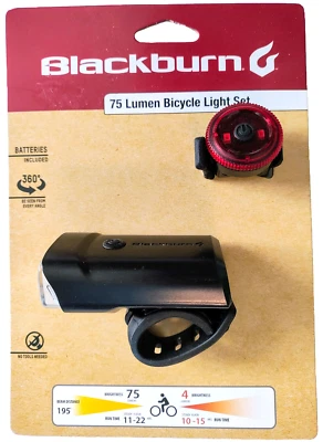 Blackburn Front & Rear Bicycle Light Set 75-Lumen - Image 1 of 2