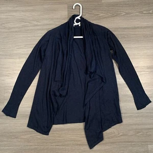 Vince Strickjacke Pullover Damen Small 85/15 Baumwolle Kaschmir marine vorne offen - Bild 1 von 8
