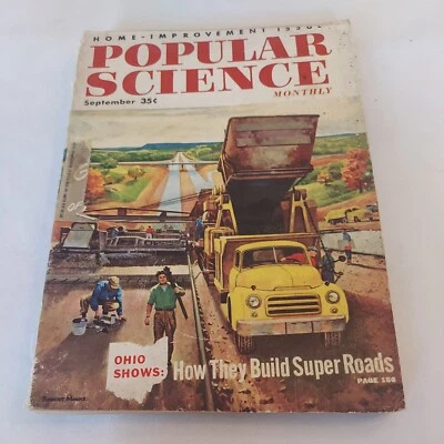 1955 September, Popular Science Monthly Magazine,  Build Super Roads (MH417)  - Image 1 of 3