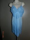 Vintage Adonna JC Penny's Blue Lace Floral Slip & Camisole 36
