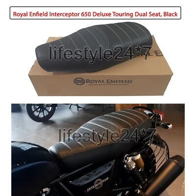 Royal Enfield "Deluxe Touring Dual Seat Black" For Interceptor 650 - Image 1 of 4