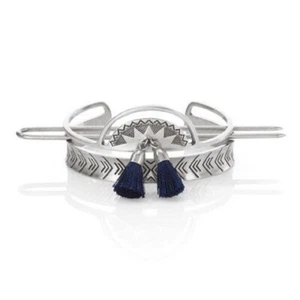 Bohemian Tassel Bun Cuff Vintage Round Cage Bracelet Hair Jewelry Accessory - Picture 1 of 5
