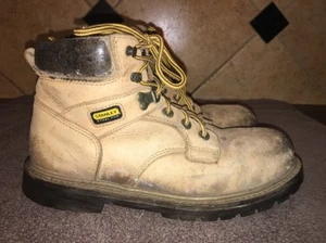 Stanley Steel Toe Brown Leather Work Boots Sz 9.5 M FREE SHIPPING - Picture 1 of 5