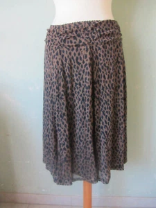 Esprit Rock Neu Leoprint braun schwarz midi ausgestellt Größe 38 M - Bild 1 von 2