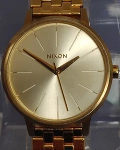 Nixon Movin'out The Kensington gold quartz Unisex wrist watch ,New Gold Bracelet - Picture 1 of 11