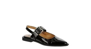 New (No Box) Black Steve Madden Womens Karson Slingback Flat Sz 6.5 - Picture 1 of 7