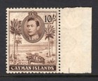 M23671 Cayman Islands 1938 SG126 KGVI: 10/- chocolate perf 11.5 x 13 UMM Cat £42