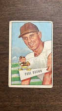 1952 BOWMAN LARGE CARD # 14-PAUL BROWN RC (HOF)