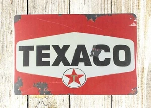 dorm metal hanging wall decor Texaco old tin metal sign - Picture 1 of 4