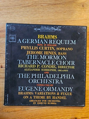 Brahms "A German Requiem" by Mormon Tabernacle Choir (in English) - Double LP - Image 1 of 4