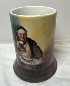 Antique J P Limoges Hand Painted Beer Stein Mug Monk Made In France 1890-1900 - Picture 1 of 9