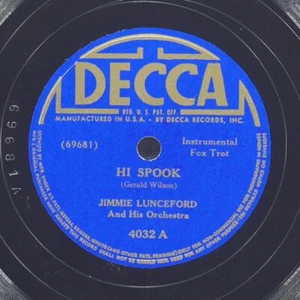 JIMMIE LUNCEFORD Hi Spook / Mad Dog Mazurka DECCA 4032 EX- 78 10" 1941 Big Band - Picture 1 of 4