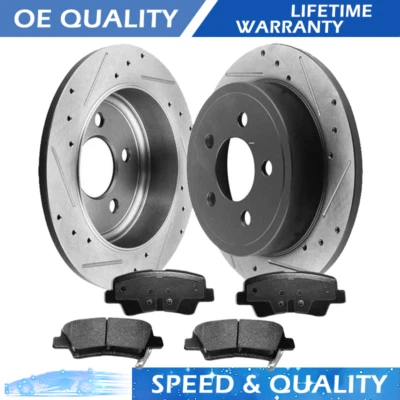 Rotores de disco trasero y pastillas de freno de cerámica para rotor Kia Optima Hyundai Sonata Foto 1 de 4