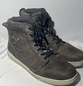 Harley-Davidson Bateman 5" Riding Boot Shoe 12 W D93725 Metal Gray Men High Top - Picture 1 of 14