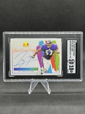🔥💣POP 1 ON-CARD AUTO /25!💣🔥 2021 Impeccable Masterstrokes Ray Lewis SGC 10! - Image 1 of 2