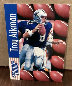 Tarjeta de alineación inicial Troy Aikman 1997 - Dallas Cowboys - Imagen 1 de 2