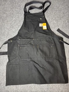 Men's Carhartt Firm Duck Apron Black One Size Criss-Cross Strap Design AM6667-M - Picture 1 of 13