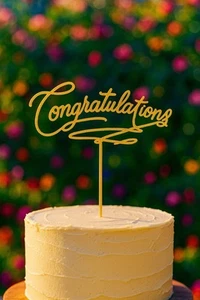 Customised Engagement, Wedding Cake Topper , Cake Decoration Cake Topper Stick - Picture 1 of 1