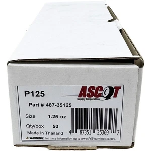 Ascot P Style Uncoated Lead Clip-On Wheel Weight 1.25oz - Box of 50 - Picture 1 of 1