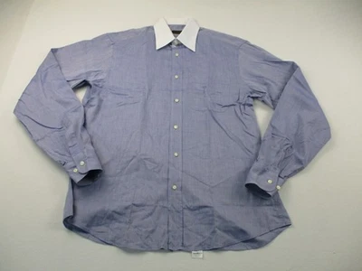 Valentino Dress Shirt Mens Size 16 34 35 Blue Long Sleeve Formal Romania - Image 1 of 4