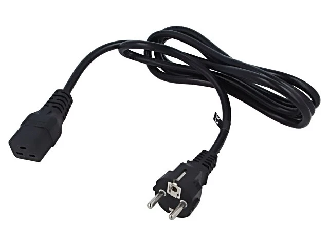 POSAC-C19-16/EU20 Kabel 3x1,5mm2 CEE 7/7 (E/F) Stecker,IEC C19 weiblich PVC 2m P - Bild 1 von 1