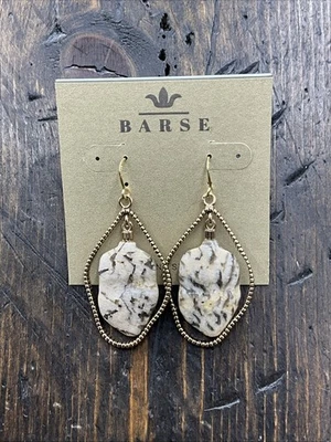 Barse Feldspar Jasper Swing Earrings- Bronze- NWT - Image 1 of 4