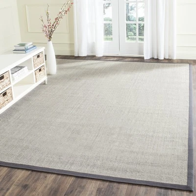 Natural Fiber Collection Area Rug - 6' Square, Marble & Grey, Border Sisal De... - Image 1 of 4