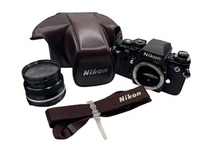 Nikon F3 35 mm Film SLR + Nikkor 50 mm Lens f/1.8 + Leather Case - Picture 1 of 13