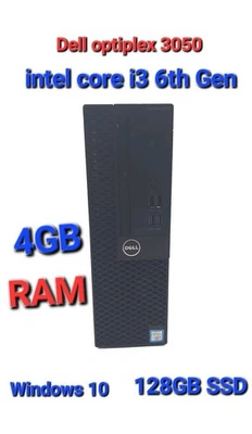 Dell OptiPlex 3050 SFF Desktop Intel Core i3 6th Gen 4GB RAM 128GB SSD Win 10  - Image 1 of 4