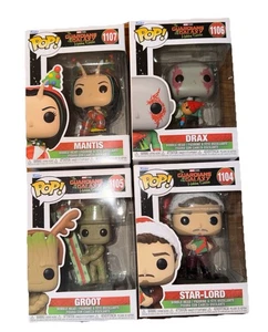 Funko Pop Guardians Galaxy Holiday Star 1104-07 Lord Groot Drax Mantis Christmas - Picture 1 of 12