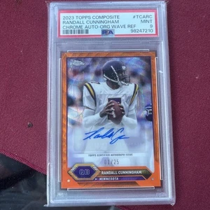 2023 TOPPS COMPOSITE TOPPS CHROME AUTOS RANDALL CUNNINGHAM /25 PSA 9 - Picture 1 of 2