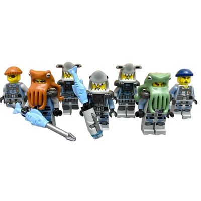 LEGO Ninjago Minifiguras Tiburón Ejército Soldados Ninja Samurai Enemigos Set de 7 Foto 1 de 4
