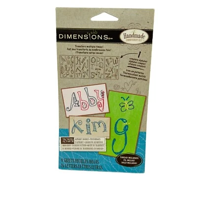 DIMENSIONS Handmade Alphabet Doodles Embroidery Kit Complete Alphabet 72-73751 - Image 1 of 4