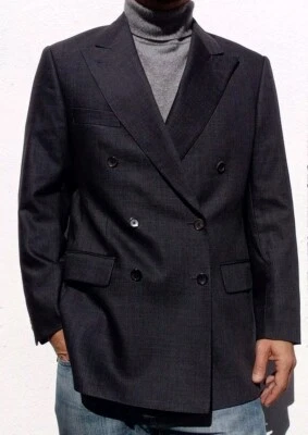 Burberry London Men's Grey Double-breasted Jacket Size 40-42 UK Vintage RRP £750 - Image 1 of 4