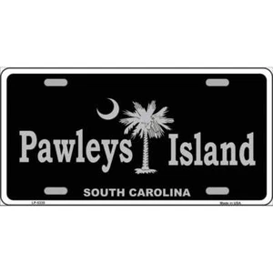 Etiqueta de placa de novedad de metal negro Pawleys Island LP-5335 - Imagen 1 de 1