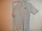 Vtg Quaker Oats Co Men's size L Pin Stripe Short Sleeve Snap Front TODD Shirt