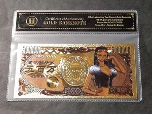 NICO ROBIN - ONE PIECE - BANCONOTA DORATA 5000000 BERRY - DA COLLEZIONE - Imagen 1 de 6