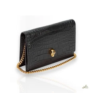 Alexander McQueen Croc Finish Small Skull Bag - Picture 1 of 14
