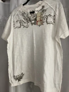 Guess, Mens White Short Sleeve Design Tee W/Rivets SZ: L NWT - Picture 1 of 4