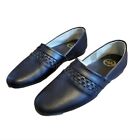 L.B Evans Men's Leather Slippers House Shoes Size 7.5 Black