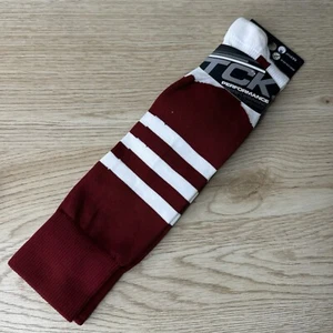 NWT TCK Baseball Tall Long Socks Cardinal Red and White Dugout Size M Mens 6-9 - Picture 1 of 4