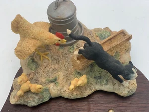 Lowell Davis "Fur's Gonna Fly" Figurine Cat, Hen, Chicken, Schmid 1312/1500 - Picture 1 of 6