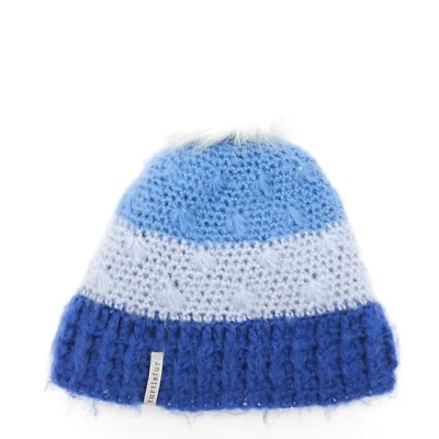Gorro de invierno forrado con pompón sherpa azul cálido de piel de tortuga para niños jóvenes Foto 1 de 4